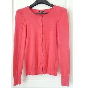 Express Pink Button-Up Cardigan Sweater XS
